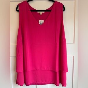 Women's Pink Michael Kors V-Neck Top